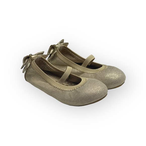 new Sam Edelman ❤︎ Bow Back Mary Jane Ballet Flats ❤︎ Glittery Gold ❤︎ 6 EU 22 - Picture 13 of 16